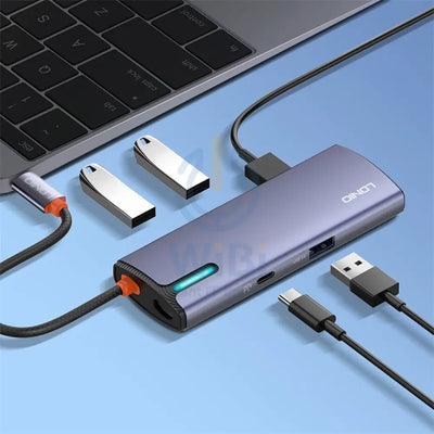 Ldnio 5 In 1 Type-C HUB Adapter Grey Accessories > USB Hub
