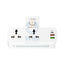 Ldnio Extension Power Socket - 2 Way / USB-C / Whit - Pack of 2