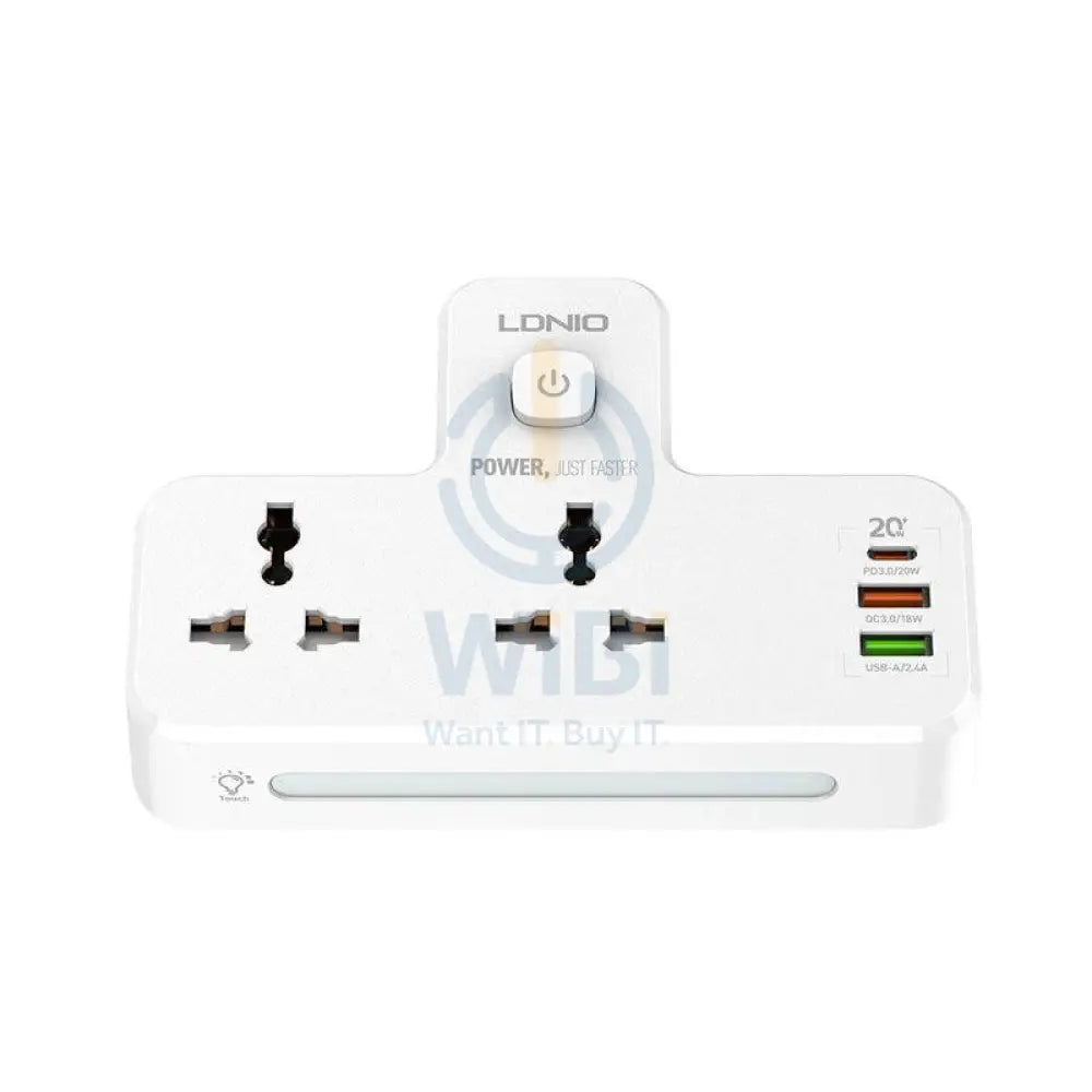 Ldnio Extension Power Socket - 2 Way / USB-C / Whit - Pack of 2
