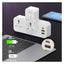 Ldnio 6 in 1 Power socket - 2 Way / USB-C / Night lamp / White - Pack of 2 Accessories > Power > Power Protection >