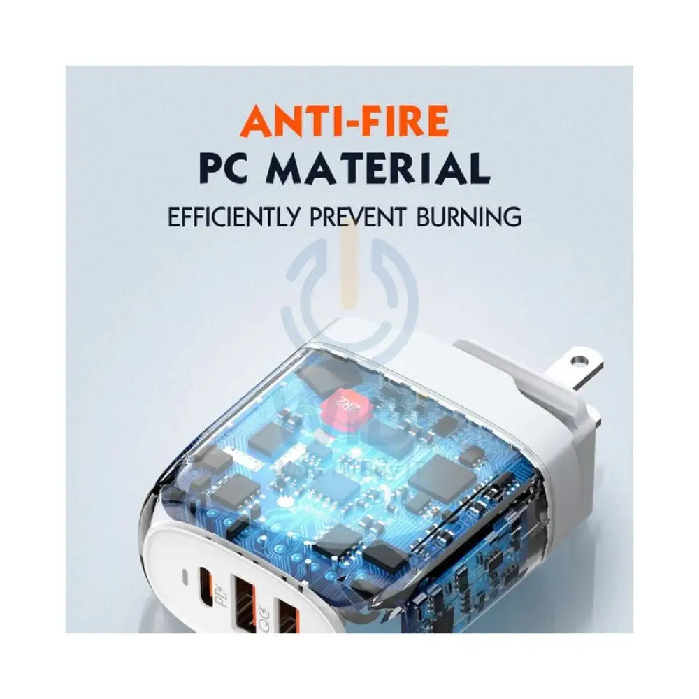 LDNIO 65W GaN Super Fast Charger with Lightning Cable - A3511Q-IP Accessories > Power Adapters