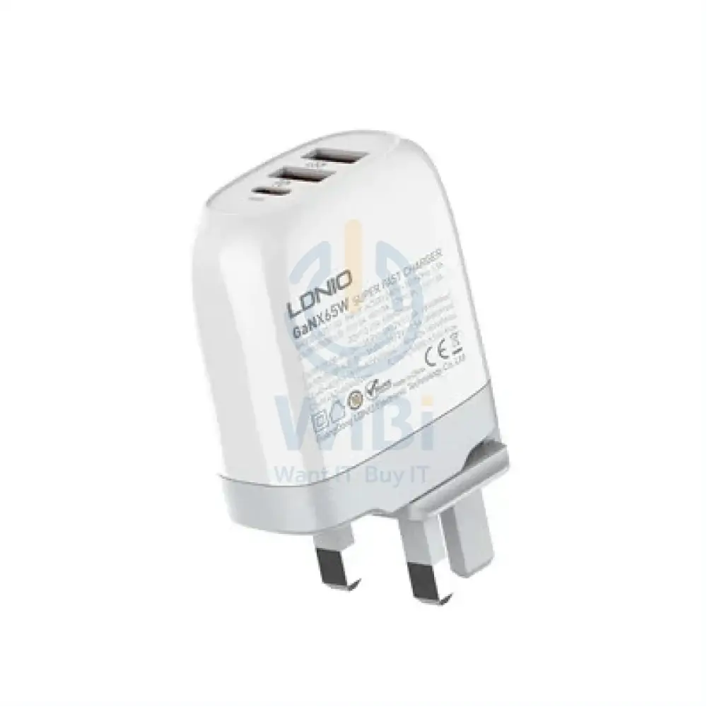LDNIO 65W GaN Super Fast Charger with USB-C Cable – A3511Q Accessories > Power Adapters
