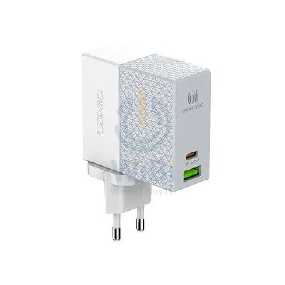 LDNIO A2620C Fast Wall Charger - 65W / USB-A / Type-C / White Accessories > Power Adapters