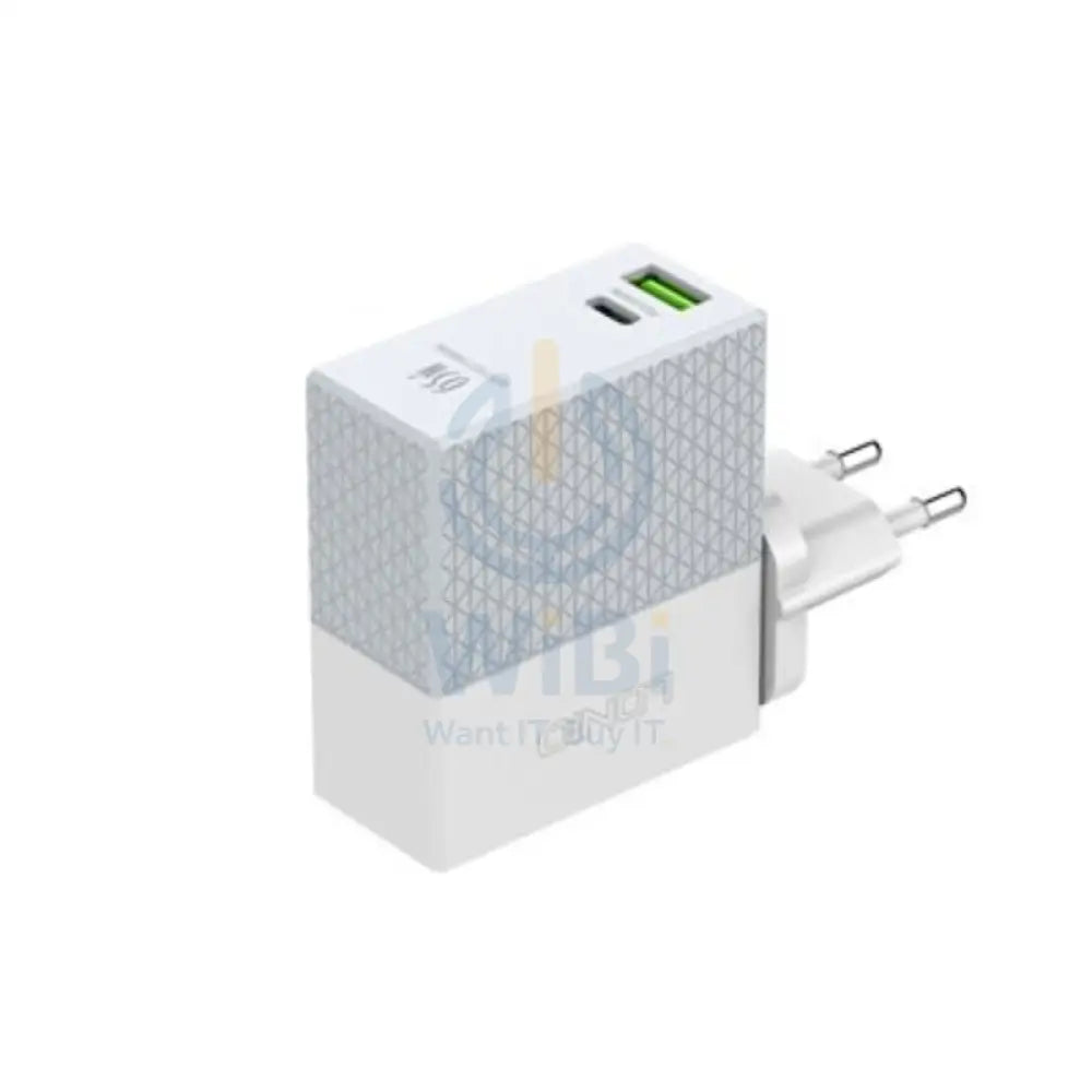 LDNIO A2620C Fast Wall Charger - 65W / USB-A / Type-C / White Accessories > Power Adapters