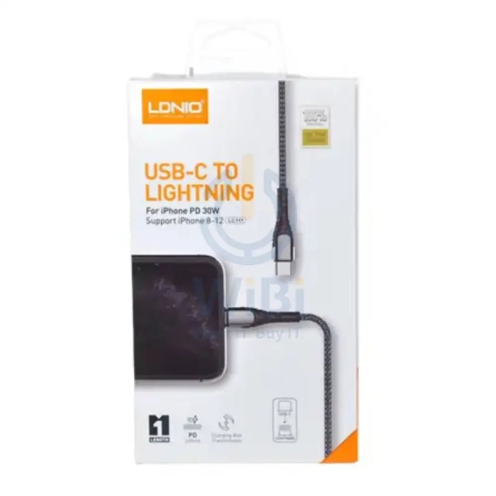 LDNIO LC111 Fast Charging Data Cable - 30W / 1 Meter / Type-C / Lightning / Grey Accessories > Cables & Converters >