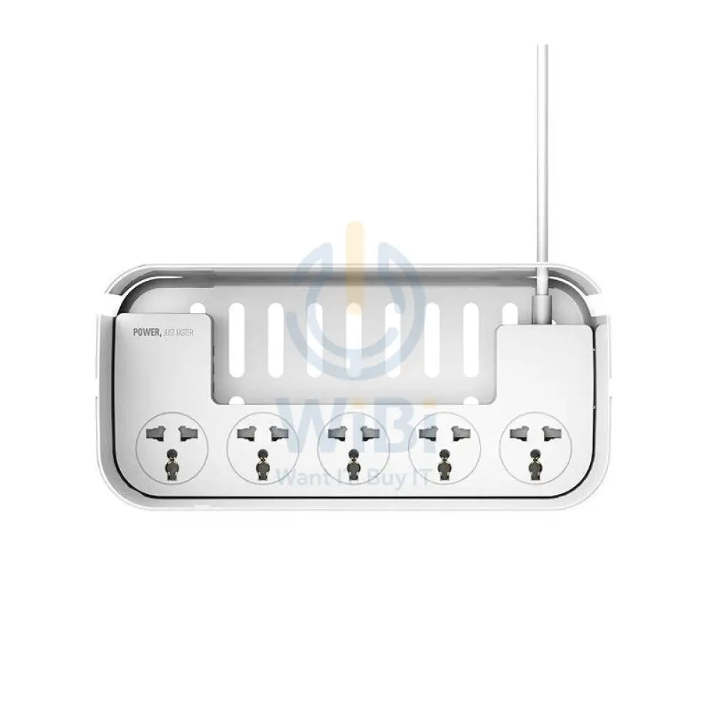 Ldnio Management Power Strip Box with 5 Outlets Power Socket - 5 Way / USB / 2 Meters / White - Pack of 2