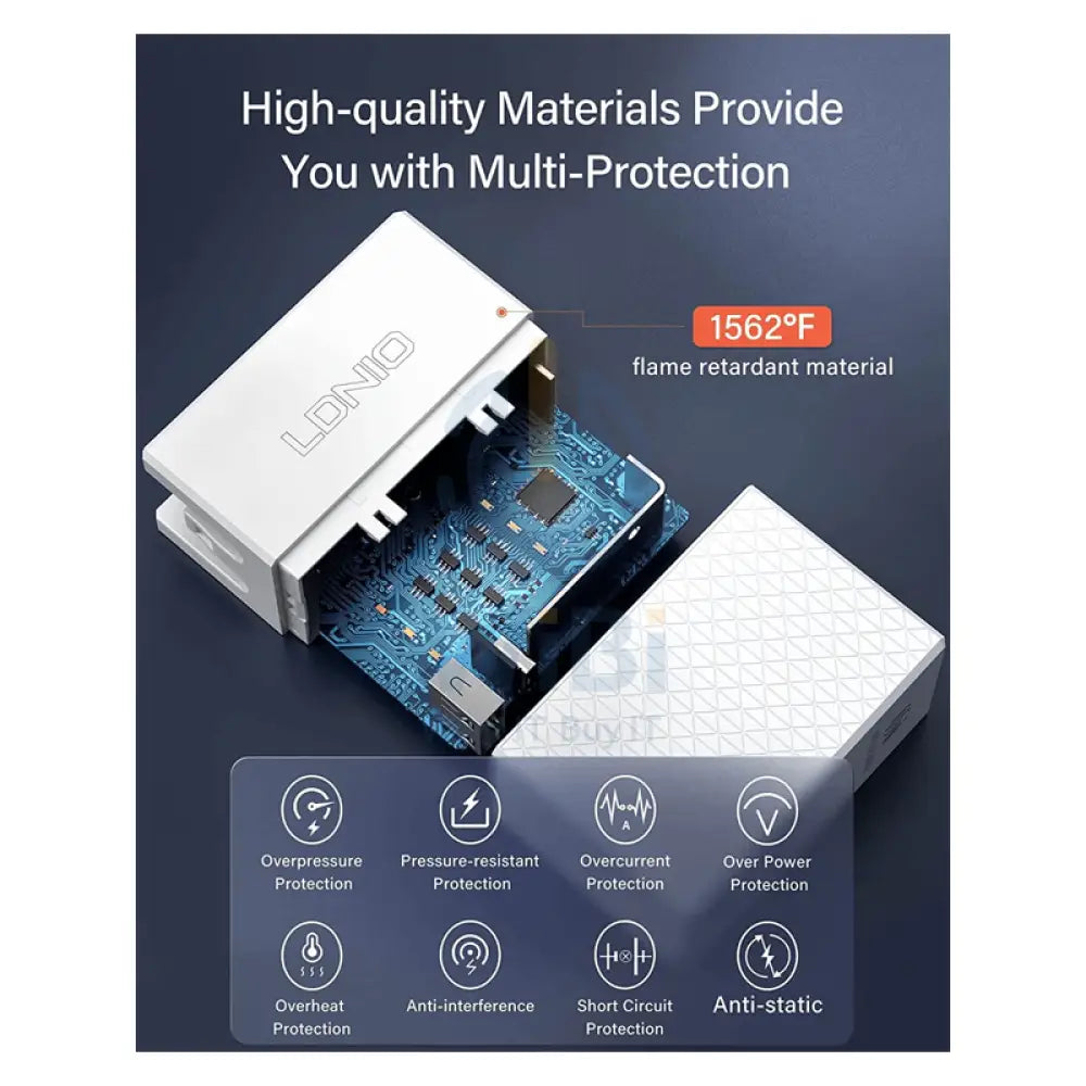 LDNIO PD Mini Quick Charger - 65W / USB Type-C / White