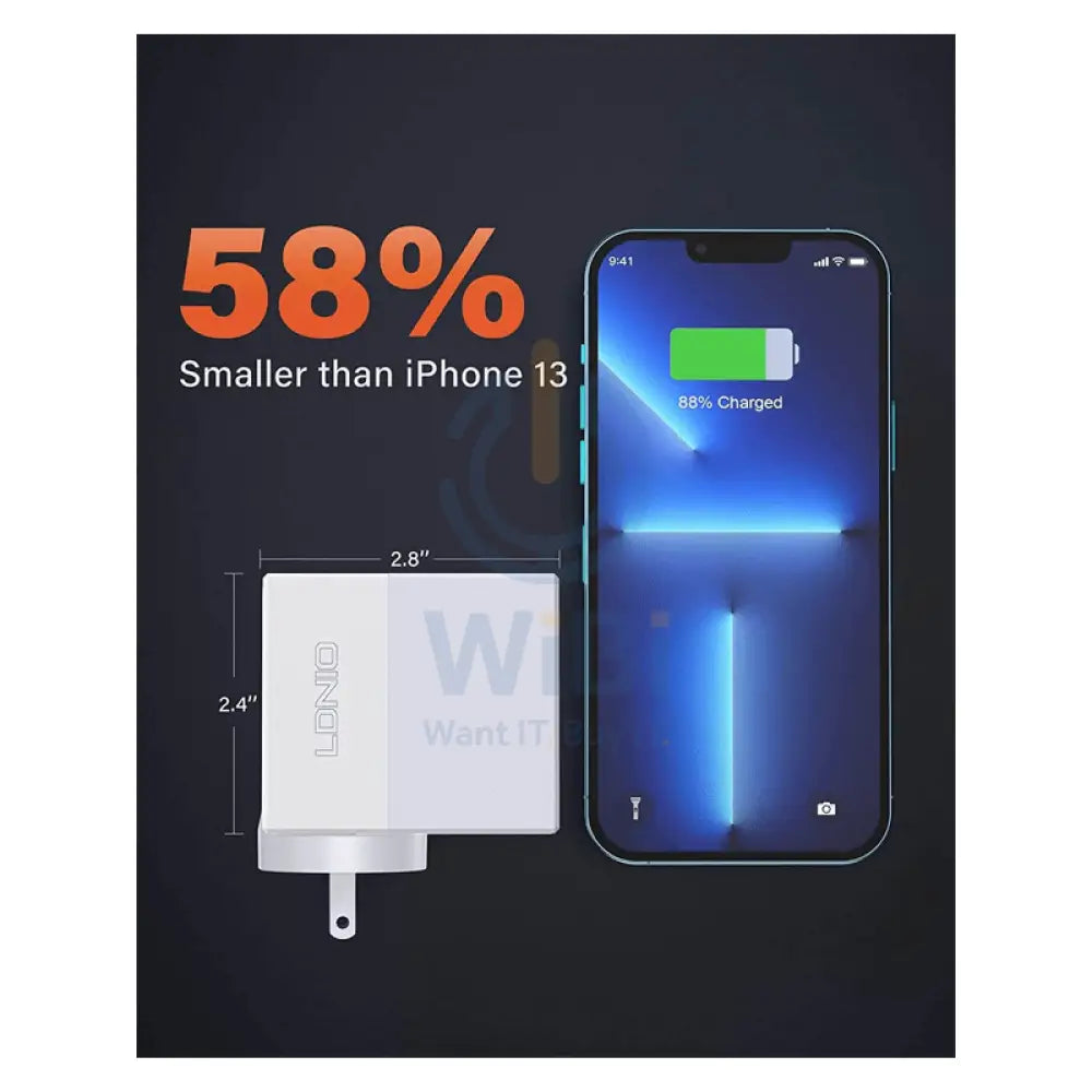 LDNIO PD Mini Quick Charger - 65W / USB Type-C / White