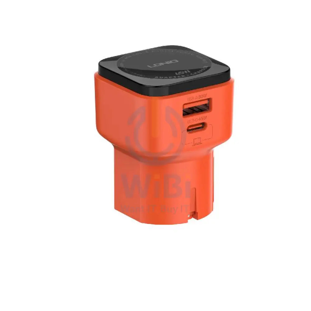 LDNIO Q2420 Ultra-Fast Charging Global Universal Adapter Charger - 45W / Orange/Black Accessories > Power Adapters