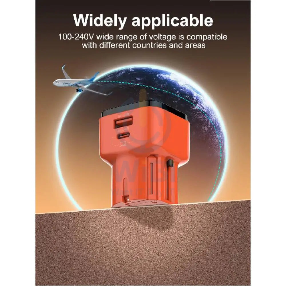 LDNIO Q2420 Ultra-Fast Charging Global Universal Adapter Charger - 45W / Orange/Black Accessories > Power Adapters
