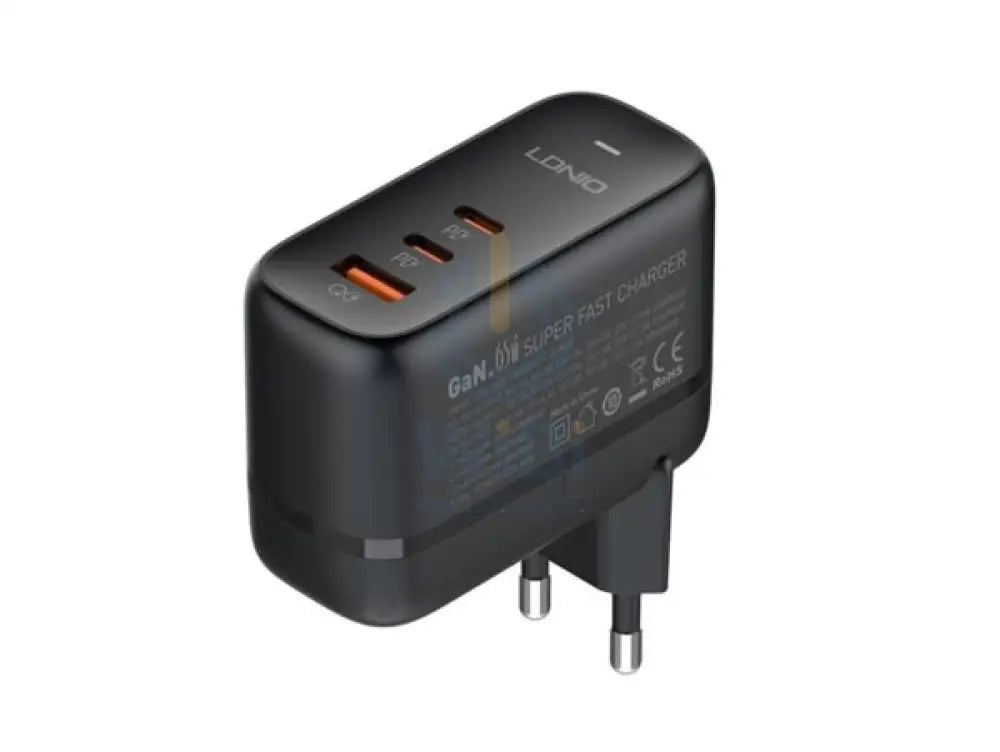 Ldnio Q366 GaN Super Fast Charger - Type-C / USB / 65W / Black Accessories > Power Adapters
