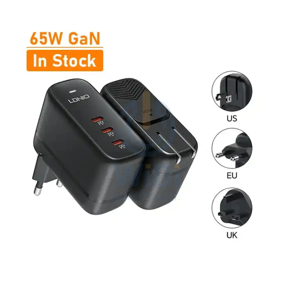 لدنيو Q367 Q367 GaN Supper سريع شاحن - 65W / تايب-سي / أسود اكسسوارات > طاقة محولات