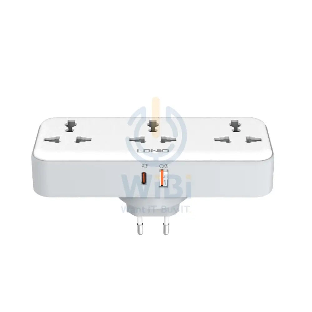 Ldnio SC3317 3 Extension Universal Outlet Rotatable Plus Power Socket - White Accessories > Power > Power Protection >