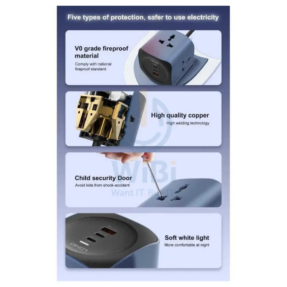 لدنيو SC3319 المكعب العالمي SC3319 طاقة  - أزرق اكسسوارات > طاقة حماية > واقيمقبس زيادة التيار الكهربائي