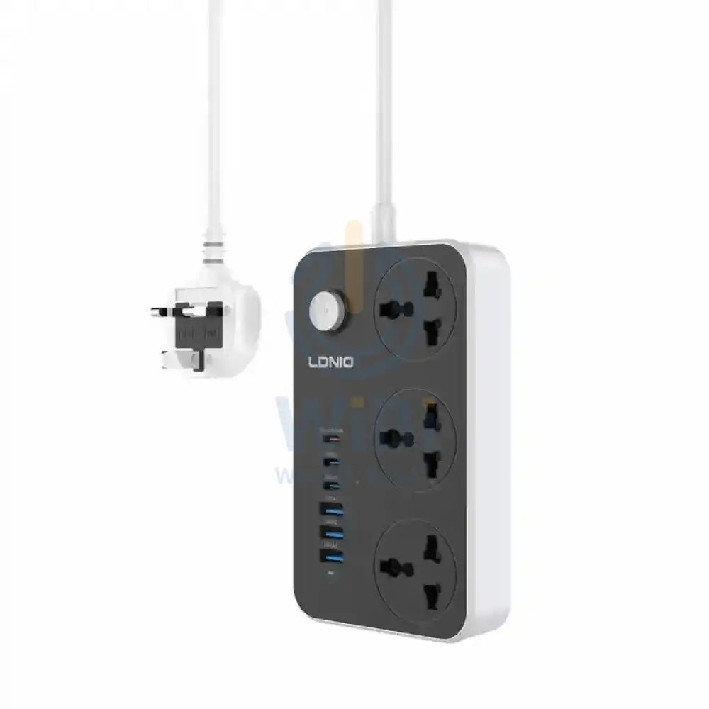 LDNIO SC3604C Extension Sockets - 3 Way / 2 Meters / 3x USB / 3x USB-C / Black Accessories > Power > Power Protection >