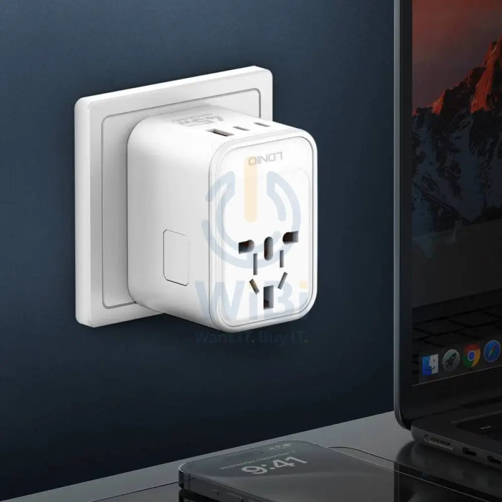 LDNIO Z8 Universal GaN Fast Charger Travel Adapter - 45W / White Accessories > Power Adapters