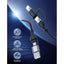 LEEDOR LD 008Q 4 in 1 Fast Charging data Cable 100W / 1.2 Meter / USB C / Lightning / USB A Black Accessories > Cables
