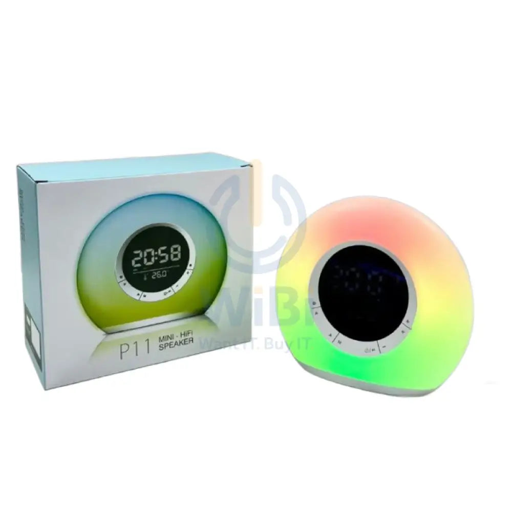 LEEDOR Wireless Speaker With Digital Clock Bluetooth / 2400mAh White Accessories > Audio > Speakers