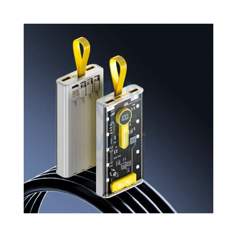LEEDOR YM-743 Built-in Cable Power Bank - 20W / 10000mAh / White Accessories > Power Bank