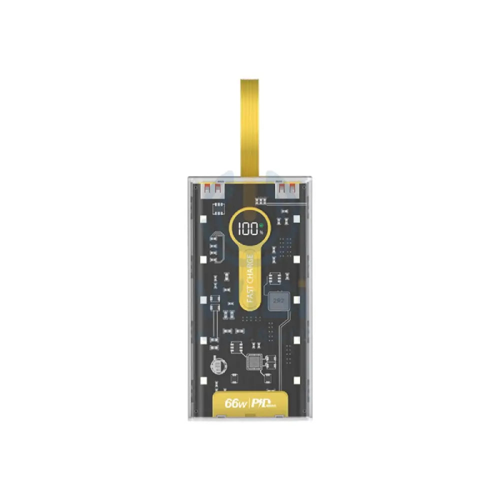 LEEDOR YM-743 Built-in Cable Power Bank - 20W / 10000mAh / Yellow Accessories > Power Bank