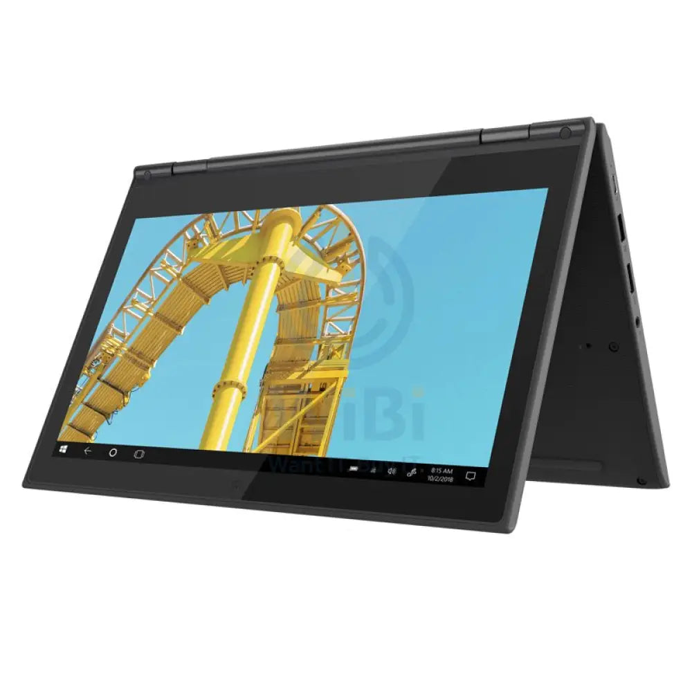 Lenovo 300e 2-in-1 Laptop (2nd Gen) - 11.6" HD Multi-Touch / Celeron / 4GB / 128GB eMMC / Win 10 Pro / 1YW / Arabic/English / Black - Laptop