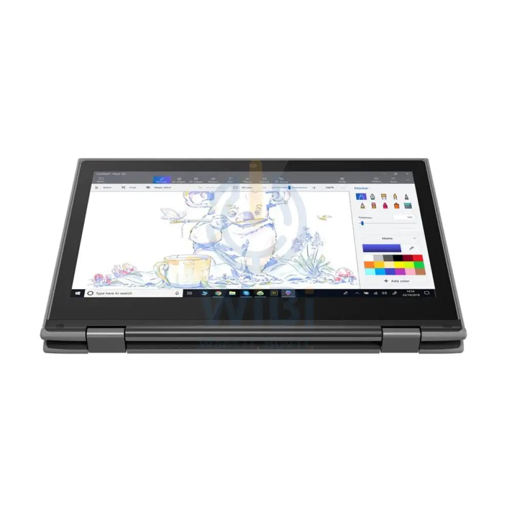 Lenovo 300e 2-in-1 Laptop (2nd Gen) - 11.6" HD Multi-Touch / Celeron / 4GB / 128GB eMMC / Win 10 Pro / 1YW / Arabic/English / Black - Laptop