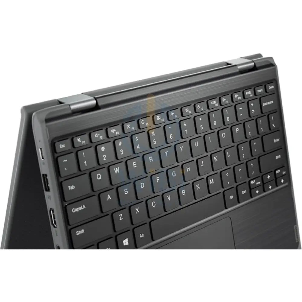 Lenovo 300e 2-in-1 Laptop (2nd Gen) - 11.6" HD Multi-Touch / Celeron / 4GB / 128GB eMMC / Win 10 Pro / 1YW / Arabic/English / Black - Laptop