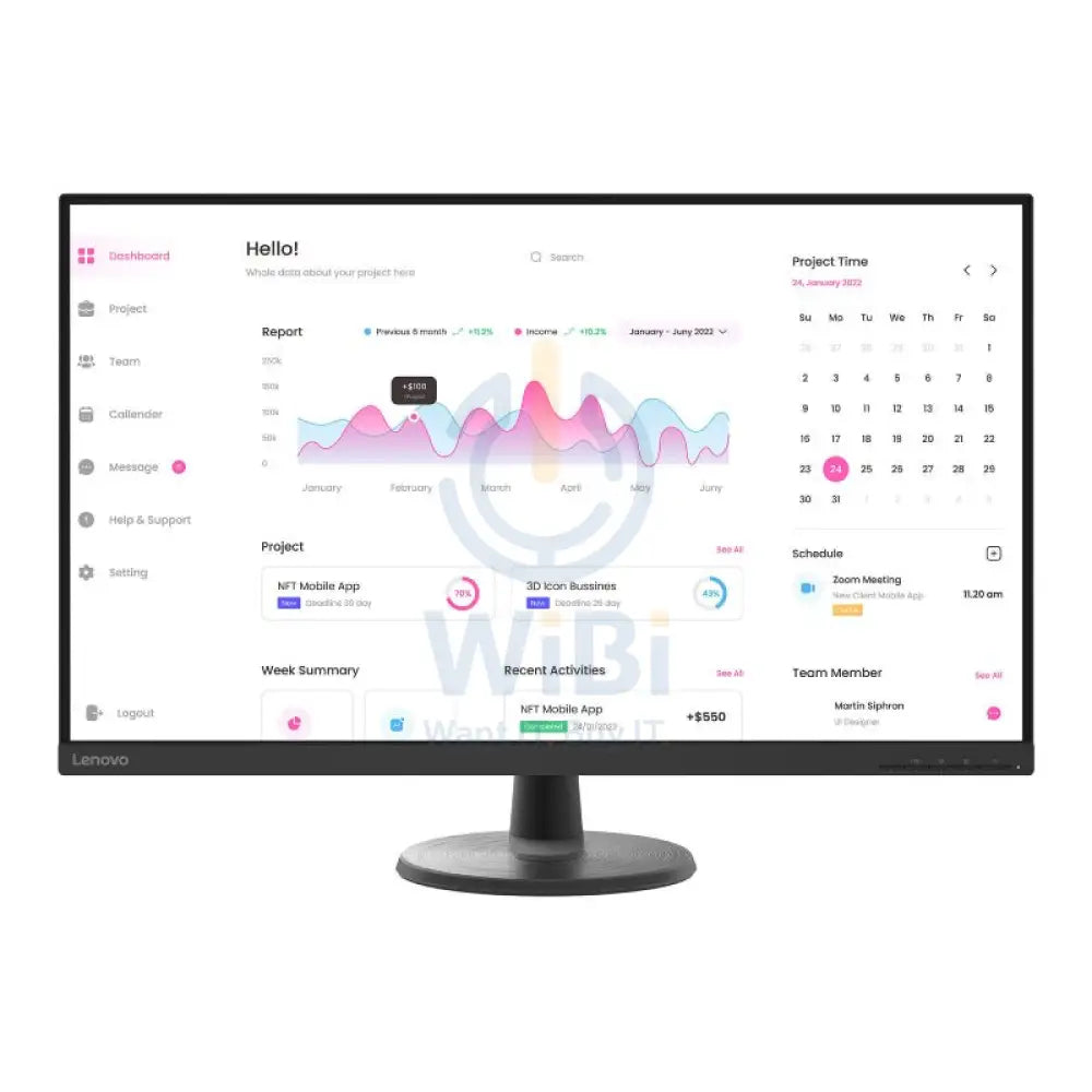 Lenovo D32-40 - 31.5’’ VA FHD / 4ms / HDMI / DisplayPort - Monitor Monitors & Projectors > Monitors