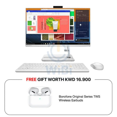 Lenovo IdeaCentre 3 AIO PC (Win 11 Home) - i3 / 32GB / 1TB (NVMe M.2 SSD) / 21.5" FHD Non-Touch / White / 1YW - Desktop