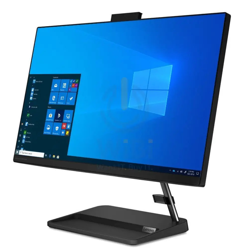 جهاز كمبيوتر لينوفو إيديا سنتر 3 الكل في واحد - آي 7 / 8 جيجابايت / 512 جيجابايت (NVMe م.2 إس إس دي) / 23.8" كاملة الوضوح متعددة اللمس / 2 جيجابايت في جي إيه / ويندوز 10 برو / ضمان سنة / أسود - كمبيوتر مكتبي
