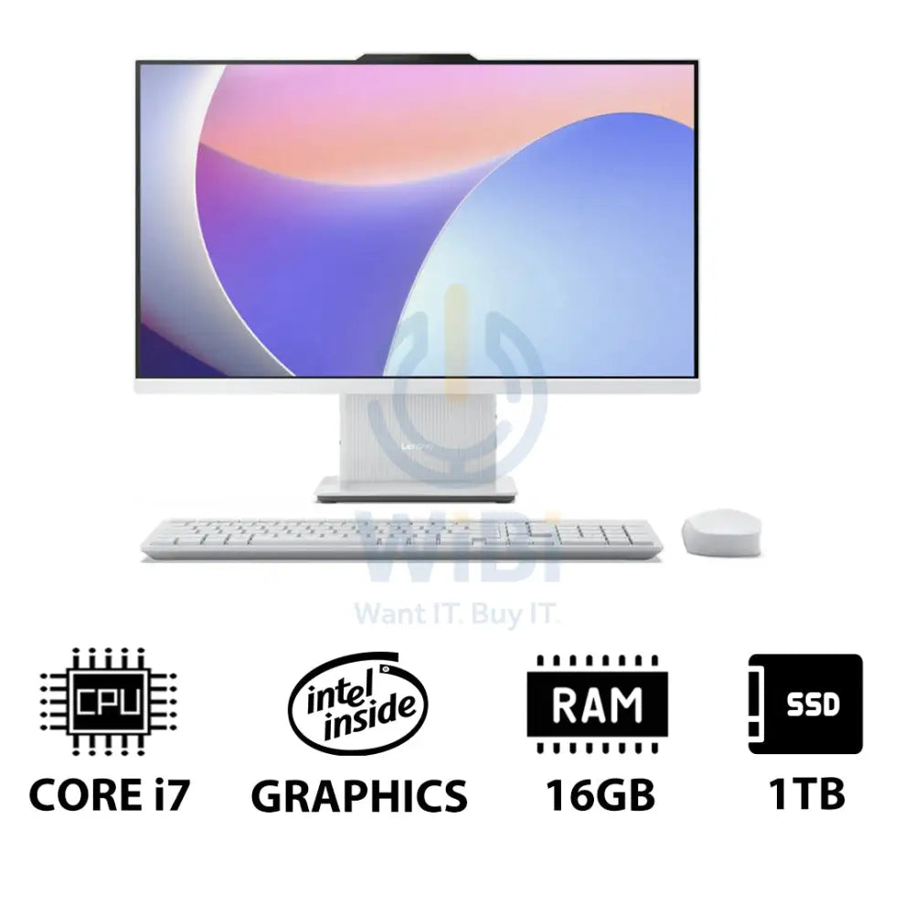 Lenovo IdeaCentre Gen 9 AIO PC - i7 / 16GB / 1TB (NVMe M.2 SSD) / 23.8’’ FHD Multi-Touch / DOS (Without OS) / 1YW
