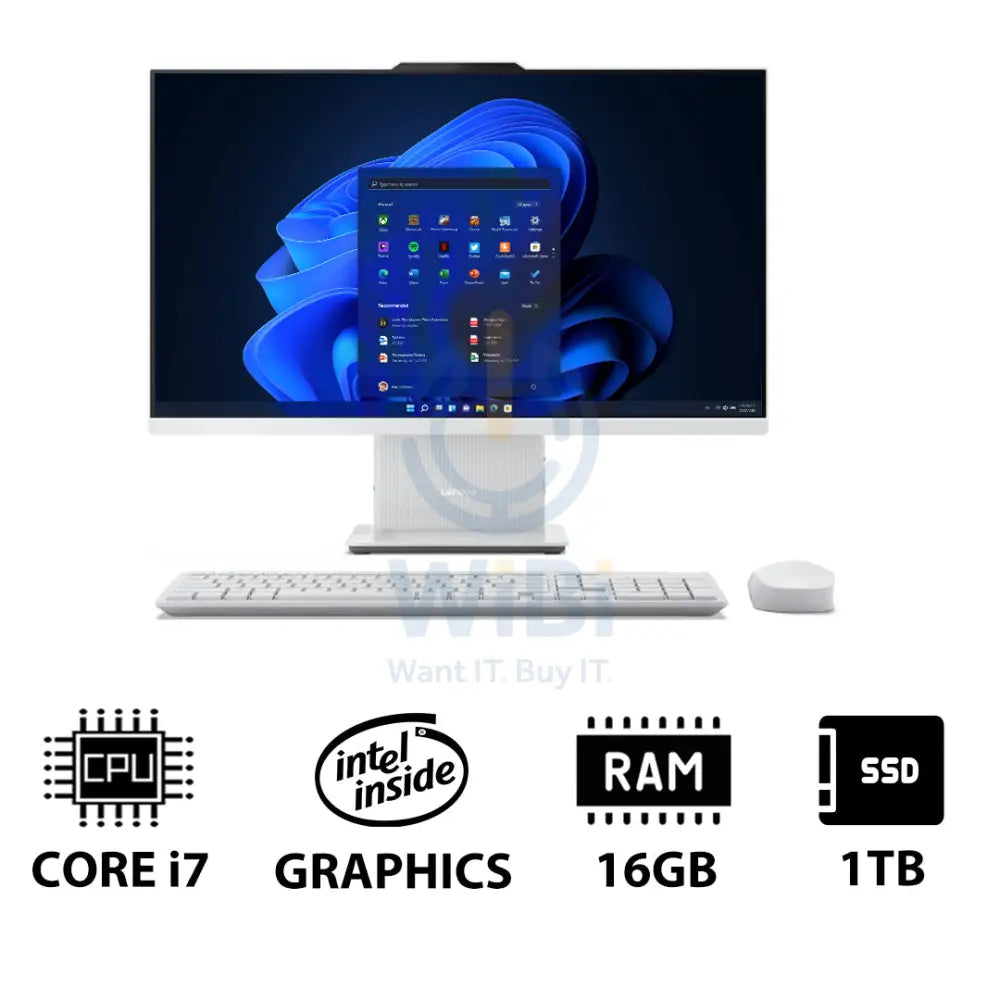 Lenovo IdeaCentre Gen 9 AIO PC - i7 / 16GB / 1TB (NVMe M.2 SSD) / 23.8’’ FHD Multi-Touch / Win 11 Pro) / 1YW / English