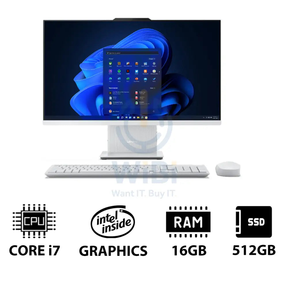 Lenovo IdeaCentre Gen 9 AIO PC - i7 / 16GB / 512GB (NVMe M.2 SSD) / 23.8’’ FHD Multi-Touch / Win 11 Pro) / 1YW