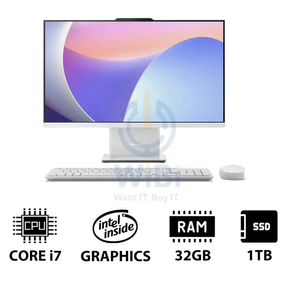 Lenovo IdeaCentre Gen 9 AIO PC - i7 / 32GB / 1TB (NVMe M.2 SSD) / 23.8’’ FHD Multi-Touch / DOS (Without OS) / 1YW