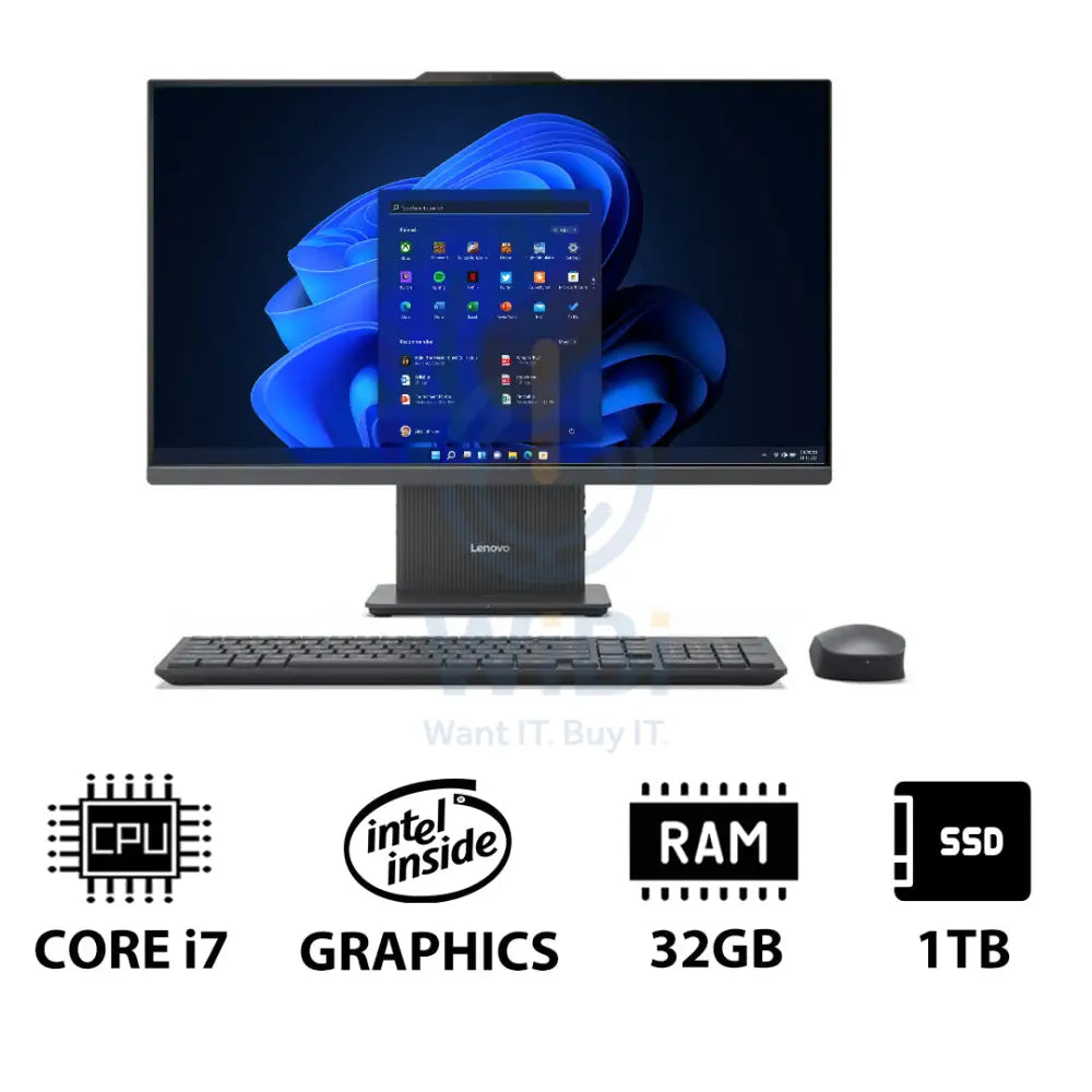 Lenovo IdeaCentre Gen 9 AIO PC - i7 / 32GB / 1TB (NVMe M.2 SSD) / 23.8’’ FHD Multi-Touch / Win 11 Pro / 1YW / English