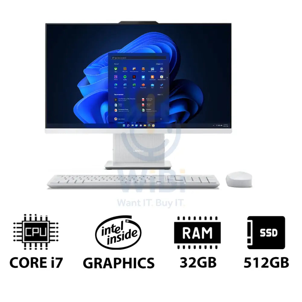 Lenovo IdeaCentre Gen 9 AIO PC - i7 / 32GB / 512GB (NVMe M.2 SSD) / 23.8’’ FHD Multi-Touch / Win 11 Pro) / 1YW