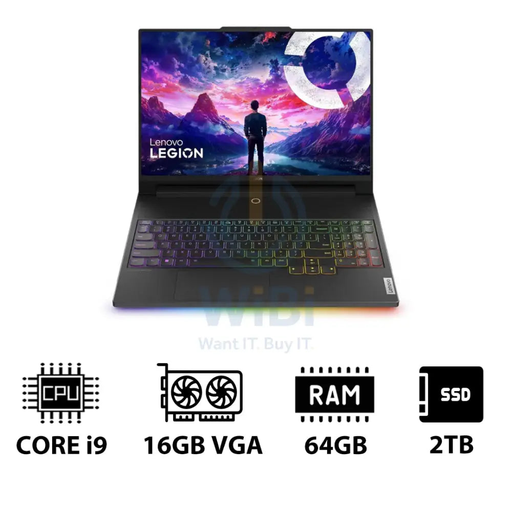لينوفو ليجن 9 الجيل 9 - 16.0 بوصة 3.0 بوصة 3.2 ك/ آي 9 / 64 جيجابايت / 2 تيرابايت (NVMe م.2 إس إس دي) / RTX 4090 16 جيجابايت في جي إيه / ويندوز 11 هوم / 2 واي دبليو