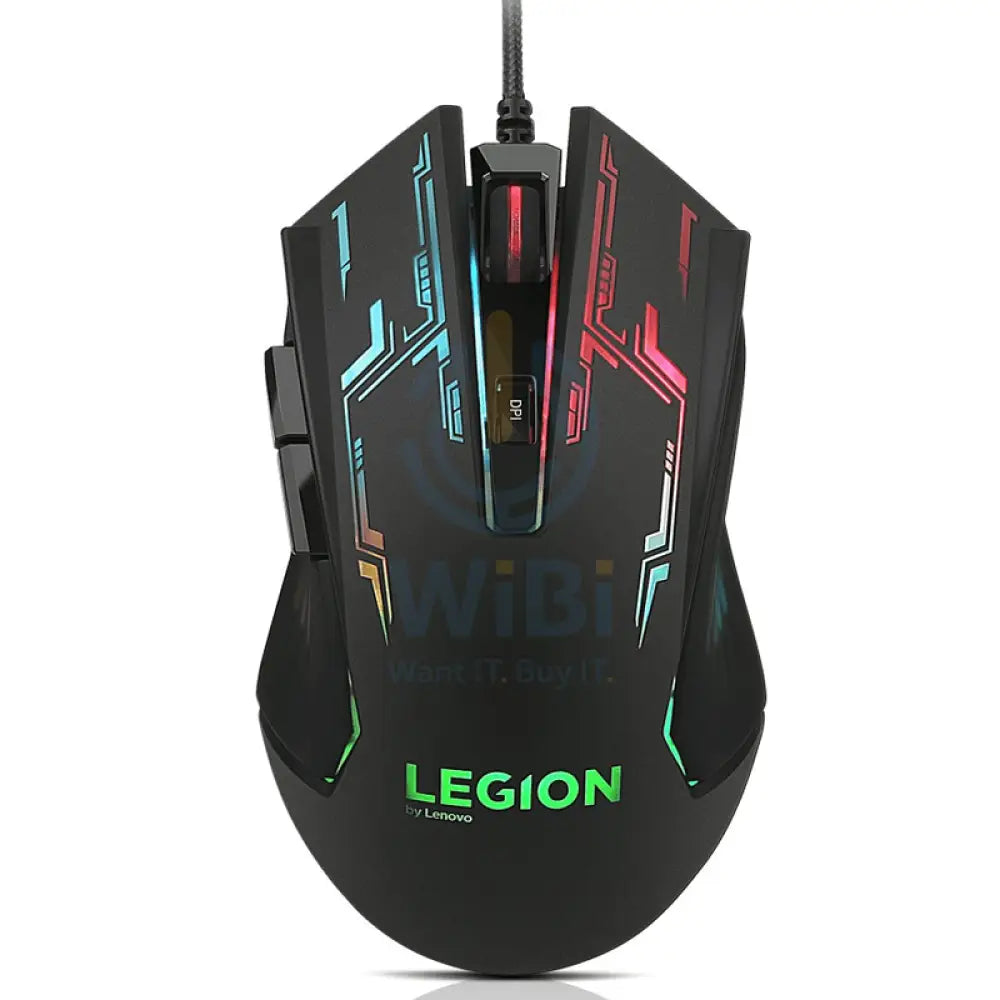 Lenovo Legion M200 RGB Gaming Mouse - 2400dpi / Optical / Wired / Black - Mouse Accessories > Keyboard & Mouse > Gaming