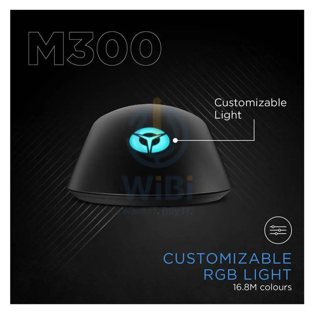 Lenovo Legion M300 RGB Gaming Mouse - 8,000 dpi / USB 2.0 / Wired / Black - Mouse