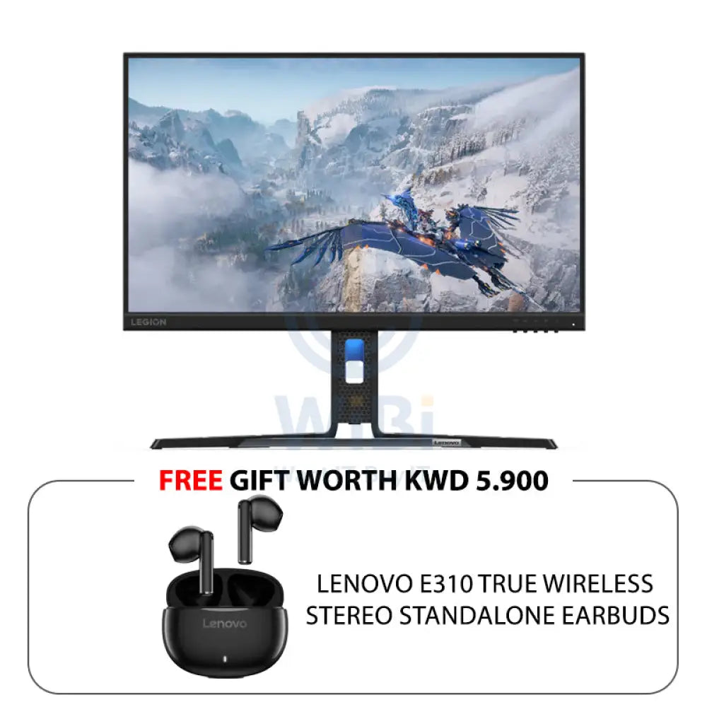 لينوفو ليجن R24e - 23.8 بوصة FHD IPS مقاس 23.8 بوصة مضاد للتوهج / 0.5 مللي ثانية / فوق إلى 180 هرتز / إتش دي إم أي 2.1 / DP 1.4 / عين راحة / رايفن أسود