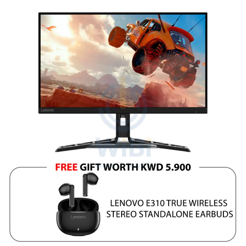لينوفو ليجن R27qe - 27 بوصة QHD IPS مضاد للتوهج / 0.5 مللي ثانية / فوق إلى 180 هرتز / إتش دي إم أي 2.1 / DP 1.4 / أسود - شاشة شاشات  و