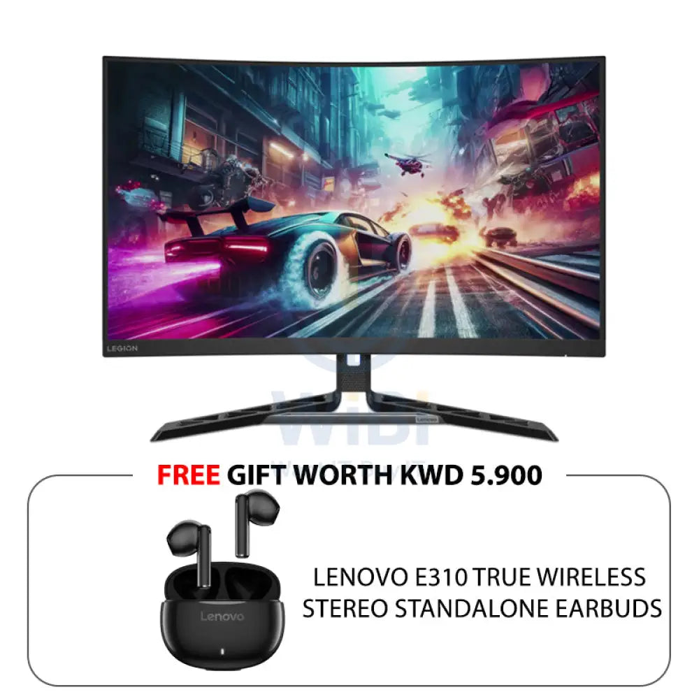 لينوفو ليجن R32qc-30 - 31.5 بوصة QHD منحني / 0.5 مللي ثانية / فوق إلى 180 هرتز / إتش دي إم أي 2.1 / DP 1.4 / مكبر صوت / Eyesafe / Raven أسود