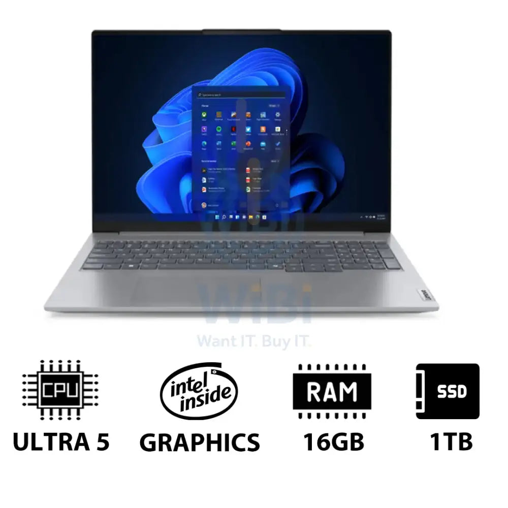 Lenovo ThinkBook 16 G8 - 16’’ WUXGA / Ultra 5 225U / 16GB / 1TB (NVMe M.2 SSD) / Win 11 Pro / 1YW / Arabic/English With
