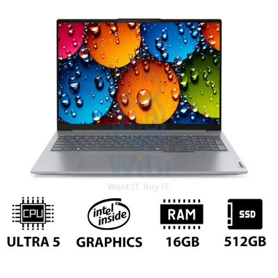 Lenovo ThinkBook 16 G8 - 16’’ WUXGA / Ultra 5 225U / 16GB / 512GB (NVMe M.2 SSD) / DOS (Without OS) / 1YW