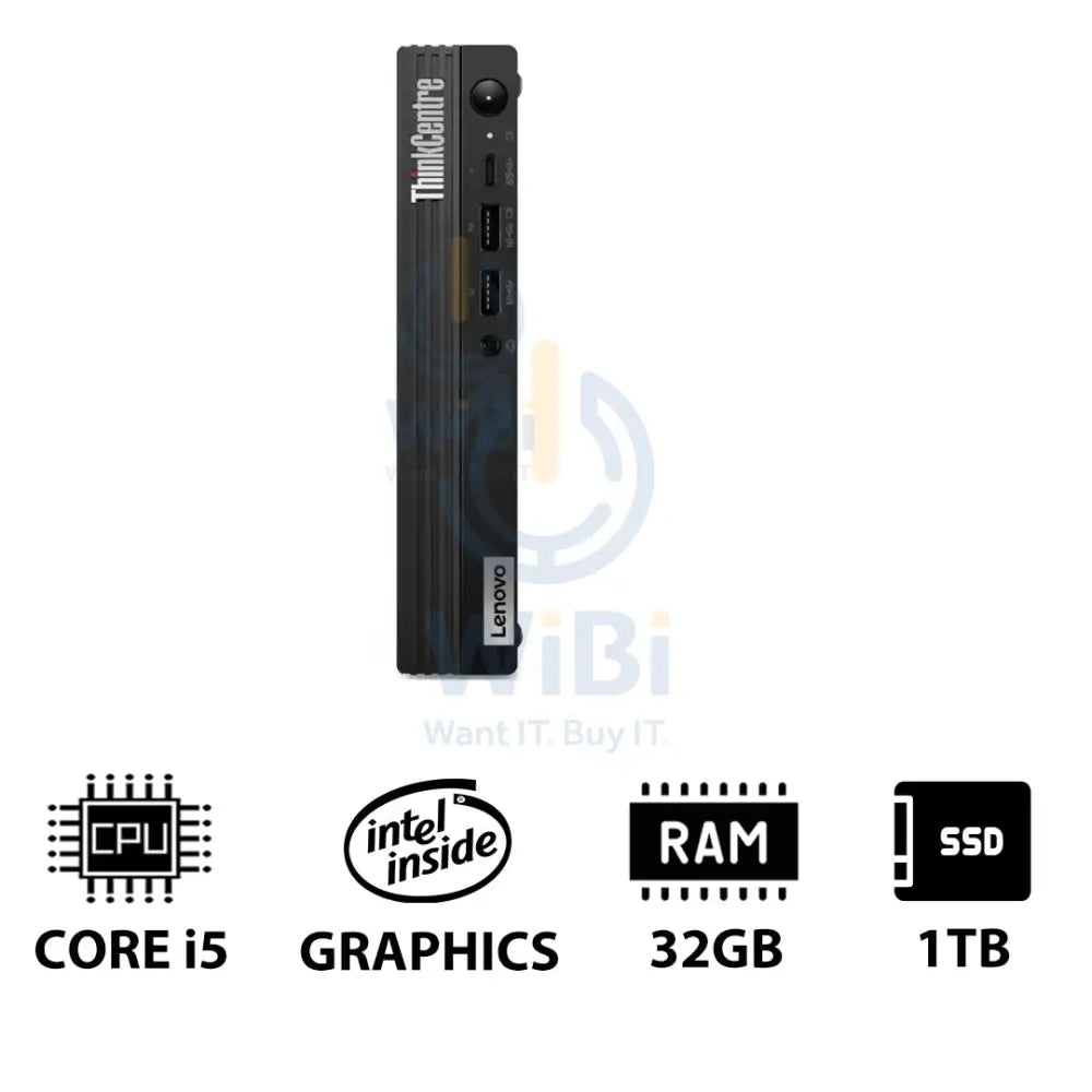 لينوفو ثينك سنتر M70q الجيل 4 Tiny - آي 5 / 32 جيجابايت / 1 تيرابايت (NVMe م.2 إس إس دي) / دوس (بدون نظام تشغيل)  دوس (بدون نظام تشغيل)  دوس (بدون نظام تشغيل) / ضمان سنة - كمبيوتر مكتبي كمبيوتر مكتبي  و
