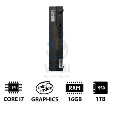 Lenovo ThinkCentre M70Q Gen 4 Tiny i7 / 16GB / 1TB (NVMe M.2 SSD) / Win 11 Pro / VESA Mount / 3YW Desktop Desktop & All