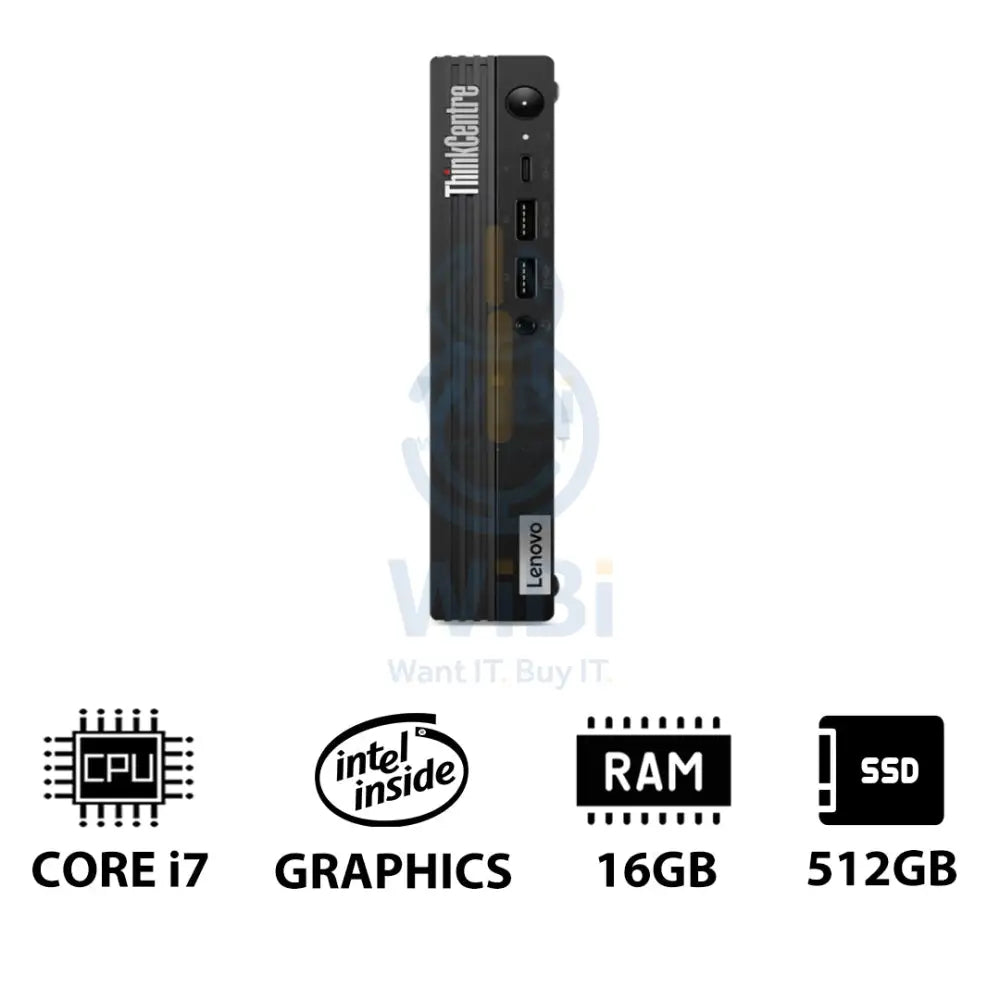 Lenovo ThinkCentre M70Q Gen 4 Tiny i7 / 16GB / 512GB (NVMe M.2 SSD) / Win 11 Pro / VESA Mount / 3YW Desktop Desktop &