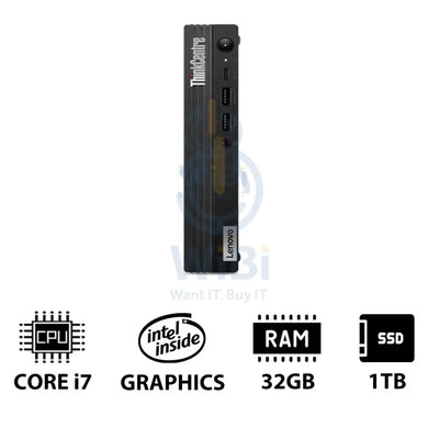Lenovo ThinkCentre M70Q Gen 4 Tiny i7 / 32GB / 1TB (NVMe M.2 SSD) / Win 11 Pro / VESA Mount / 3YW Desktop Desktop & All