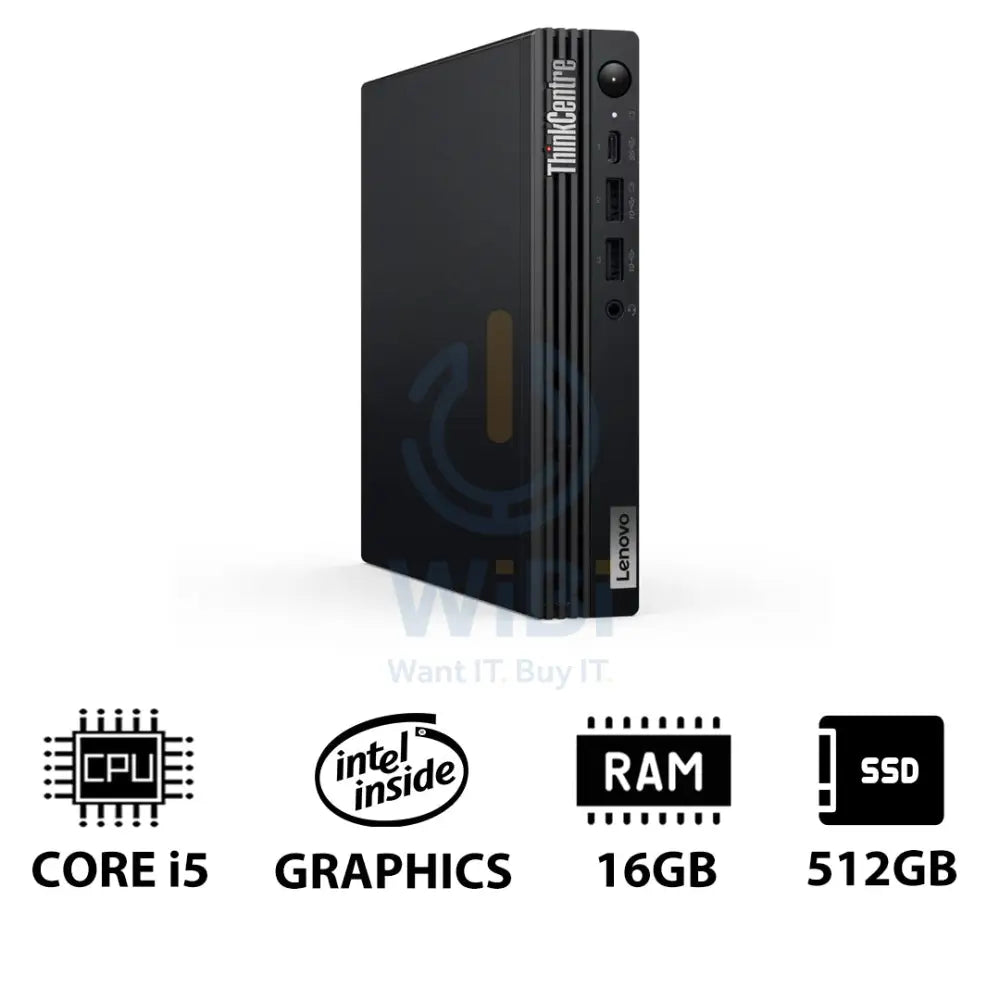 لينوفو ثينك سنتر M70q ثينك سنتر M70q الجيل 5 تيني - آي 5 / 16 جيجابايت / 512 جيجابايت (NVMe م.2 إس إس دي) / دوس (بدون نظام تشغيل)  دوس  دوس(بدون نظام تشغيل) / ضمان سنة - كمبيوتر مكتبي كمبيوتر مكتبي  و