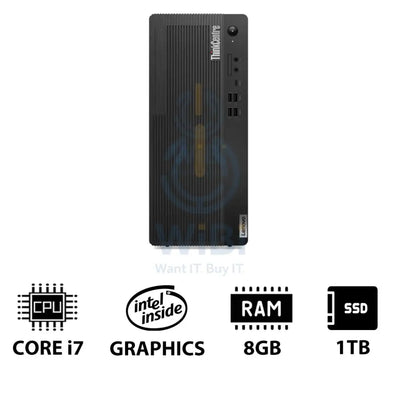 Lenovo ThinkCentre M70t Gen 5 - i7-14700 / 8GB / 1TB (NVMe M.2 SSD) / DOS (Without OS) / 1YW / Eng/Arb - Desktop